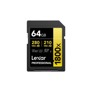 کارت حافظه لکسار Lexar 64GB Professional 1800x UHS-II SDXC Memory Card