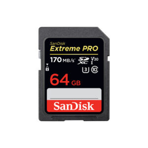 کارت حافظه اس دی سن دیسک SanDisk 64GB Extreme PRO UHS-I SDXC Memory Card 170MB/s