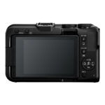 نمای پشت دوربین Canon EOS R50 V با لنز 14-30mm