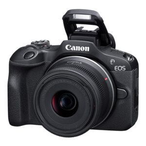 نمای دوربین Canon EOS R100 با لنز 18-45mm