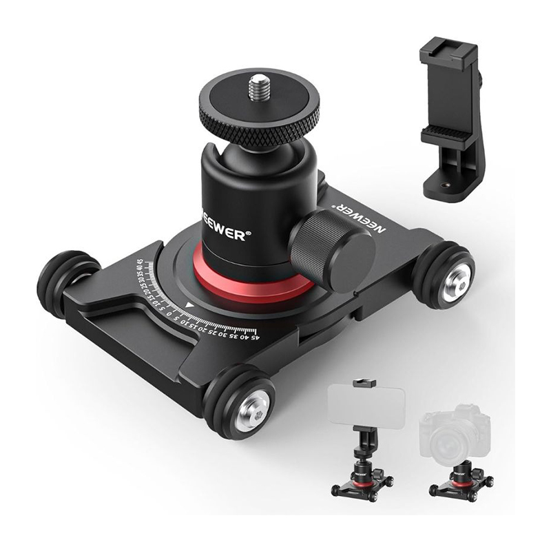 isocam-NEEWER-SD001-Camera-Slider-Dolly-with-Ball-Head-7