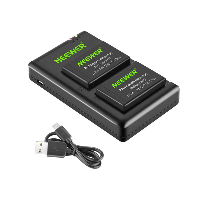 isocam--Neewer-2-Pack-LP-E17-Batttery-Charger-for-Canon-7