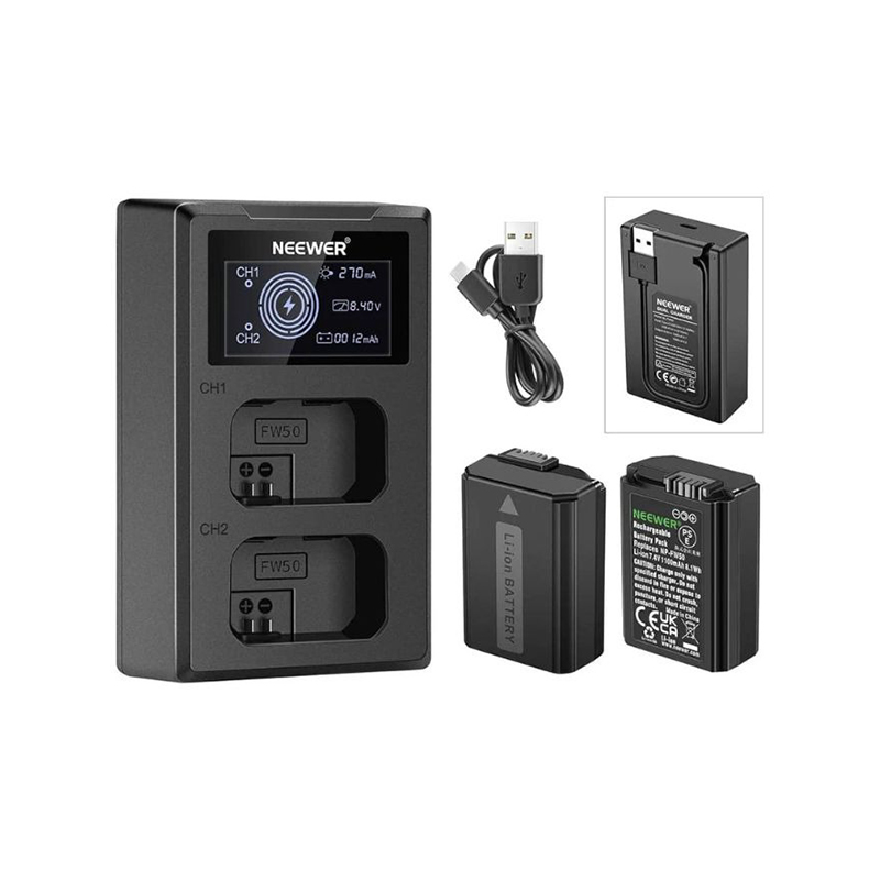 isocam-Neewer-NPFW50-Dual-Charger-2
